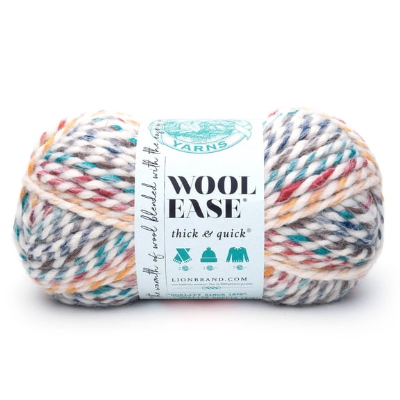 Lion Brand Wool-Ease Thick & Quick Yarn, Prints, Stripes & Metallics, 15 Pack