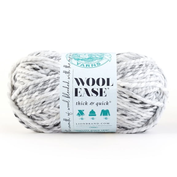 Lion Brand Wool-Ease Thick & Quick Yarn Prints, Stripes & Metallics - Yarn for Knitting, Crochet, Weaving, Arts & Crafts - Marble, Bulk 15 Pack