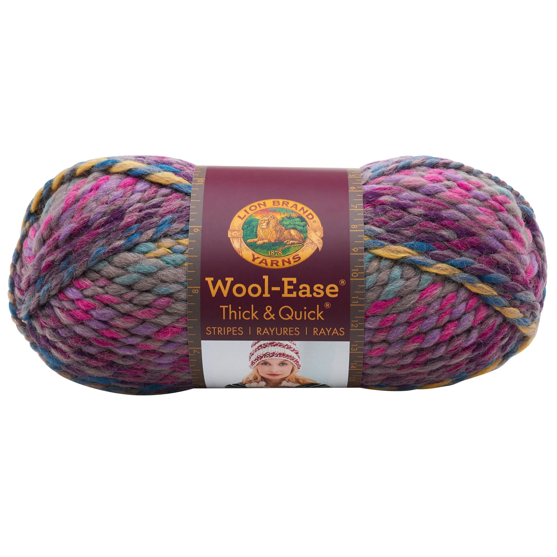 15 Pack: Lion Brand® Wool-Ease® Thick & Quick® Yarn, Prints, Stripes &  Metallics 
