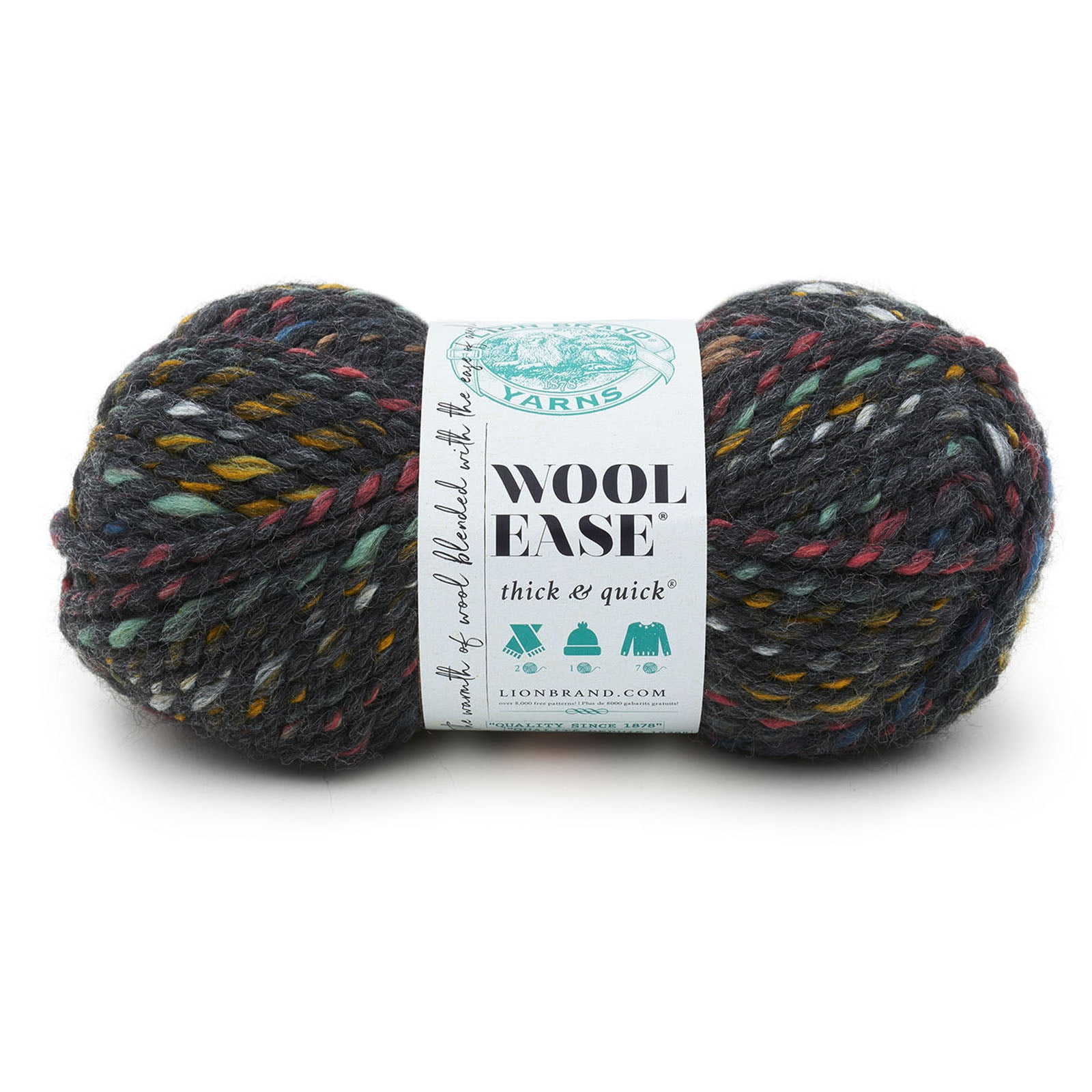 Lion Brand Wool-Ease Thick & Quick Yarn, Prints, Stripes & Metallics, 15 Pack