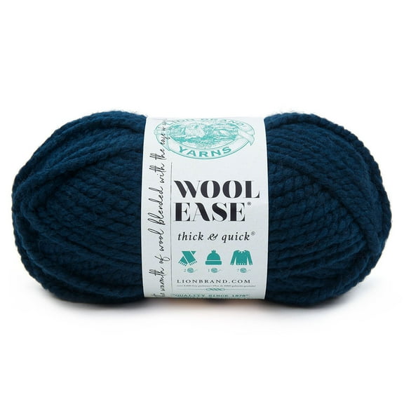 Lion Brand Wool-Ease Thick & Quick Yarn, Solids, 15 Pack