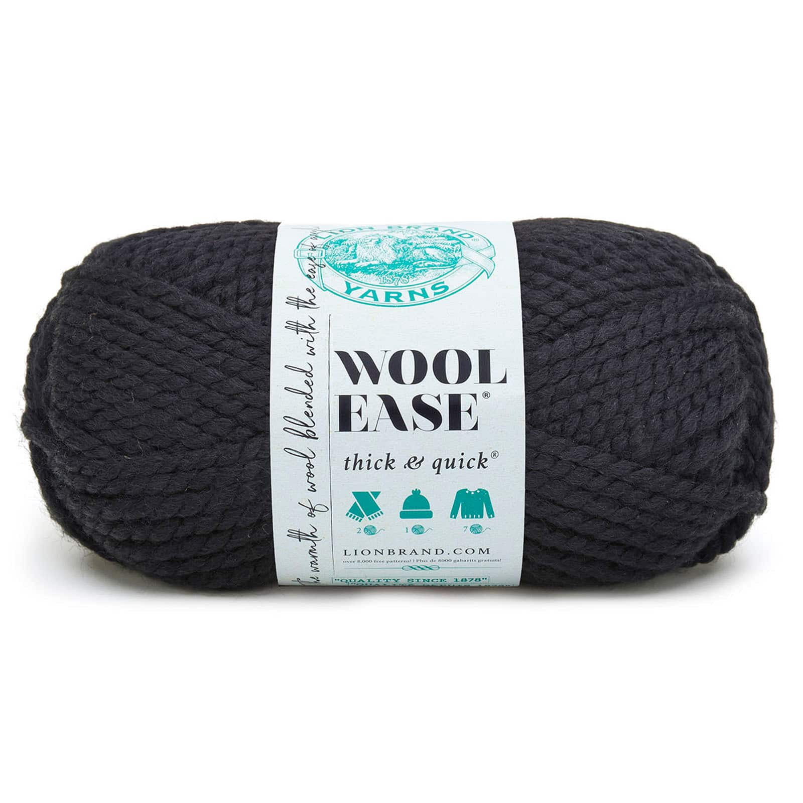 Lion Brand Wool-Ease Thick & Quick Yarn, Solids, 15 Pack