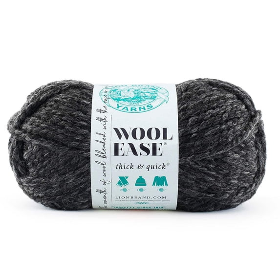 Lion Brand Wool-Ease Thick & Quick Yarn, Solids, 15 Pack