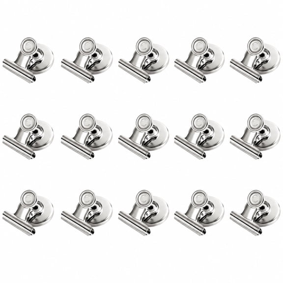 15 Pack Magnetic Clips, Fridge Magnets Refrigerator Magnets(Black and silver)