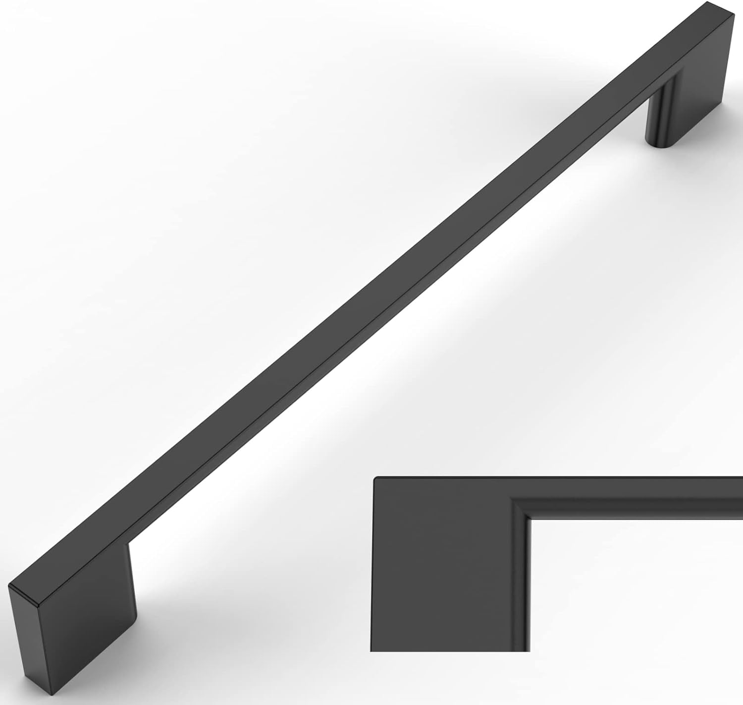 15 Pack Matte Black Cabinet Pulls 7.5 Inch(192MM) Hole Centers Kitchen ...