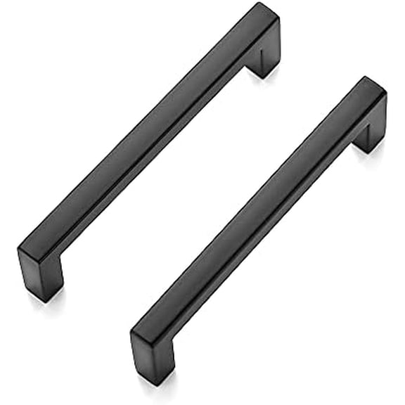 15 Pack Matte Black Square Bar Drawer Handles - 3-3/4 Inch, Slim, Kitchen Cabinet Hardware