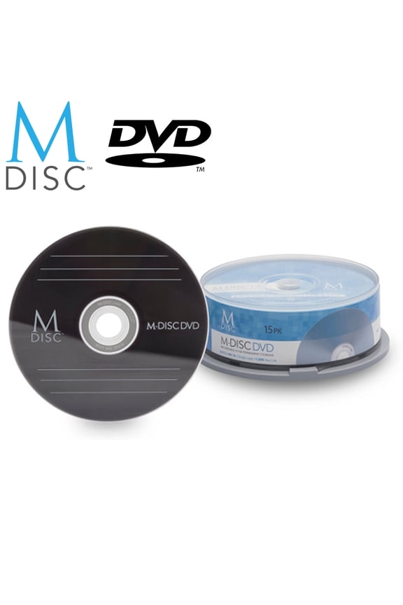15 Pack Millenniata M-Disc DVD 4.7GB 4X HD 1000 Year Permanent Recordable Disc