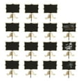 thumbnail image 1 of 15 Pack Mini Place Cards with Easel Stand - Wood Rectangle Small Chalkboard Signs for Wedding, Birthday Parties, Table Numbers, Food Signs and Special Event Decoration,15 x mini chalkboards signs, 1 of 6