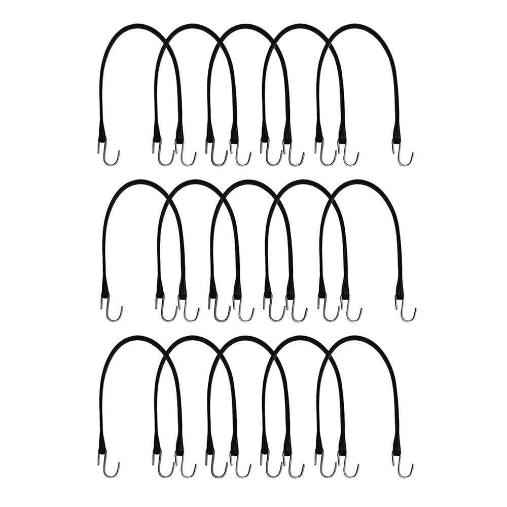 15 Pack Natural Rubber 21" Bungee Tire Chain Truck Trailer Tie Down Cord Strap