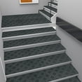 thumbnail image 1 of 15-Pack Non-Slip Carpet Stair Treads with Adhesive Backing, Indoor Runner for Kids, Elders, and Pets - Gray or Khaki Polyester Rug, 1 of 7
