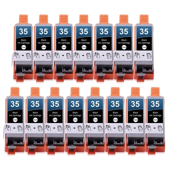 15 Pack PGI-35 Ink Replacements for TR150 Ink Cartridge, Compatible for 35 36 Ink Cartridge Work with TR150 iP110 iP100 Mini260 Mini320 Printer (15 Black)