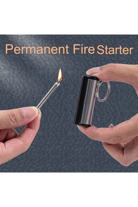 15 Pack Permanent Match Lighter - Waterproof Keychain Survival Tool for Camping, Candles & Emergency, Emergency Fire Starter Striker Set
