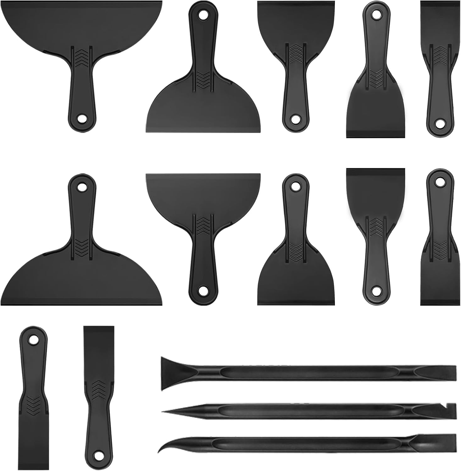 15 Pack Plastic Putty Knife, Putty Knife Scraper for Spackling, Scraper ...