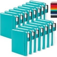 thumbnail image 1 of 15 Pack Pocket Small Notebooks Bulk, Mini Cute Notepads Hardcover College Ruled Lined Journals with Pen Holder for School Business Memos, with 15 Black Pens, 3.5”x 5.5”, A6, Emerald, 1 of 13