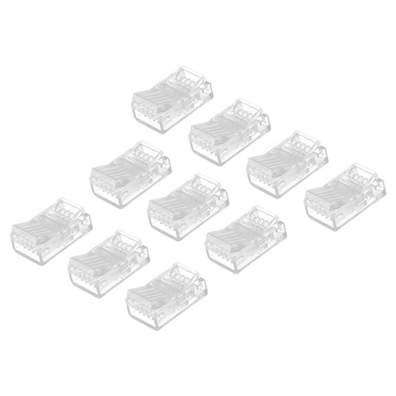 15 Pack RGB LED Light Strip Connectors LED Adapter Connectors (5 Pin, 10mm)