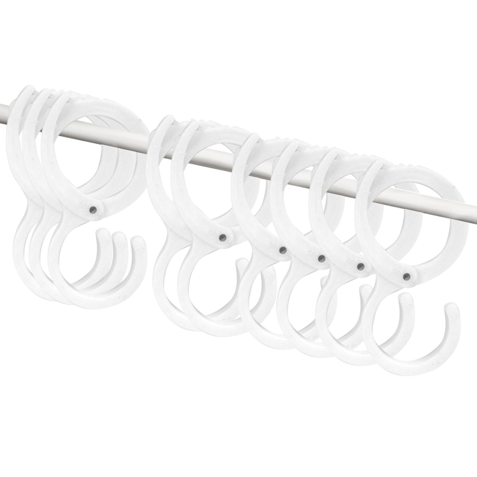 WEIGUZC bher 15 pack closet rod s hooks ,durable black metal hooks