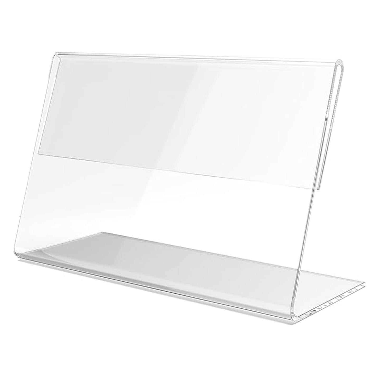 15 Pack Sign Holder 3.5” x 2” Countertop Clear Acrylic Side Loading ...
