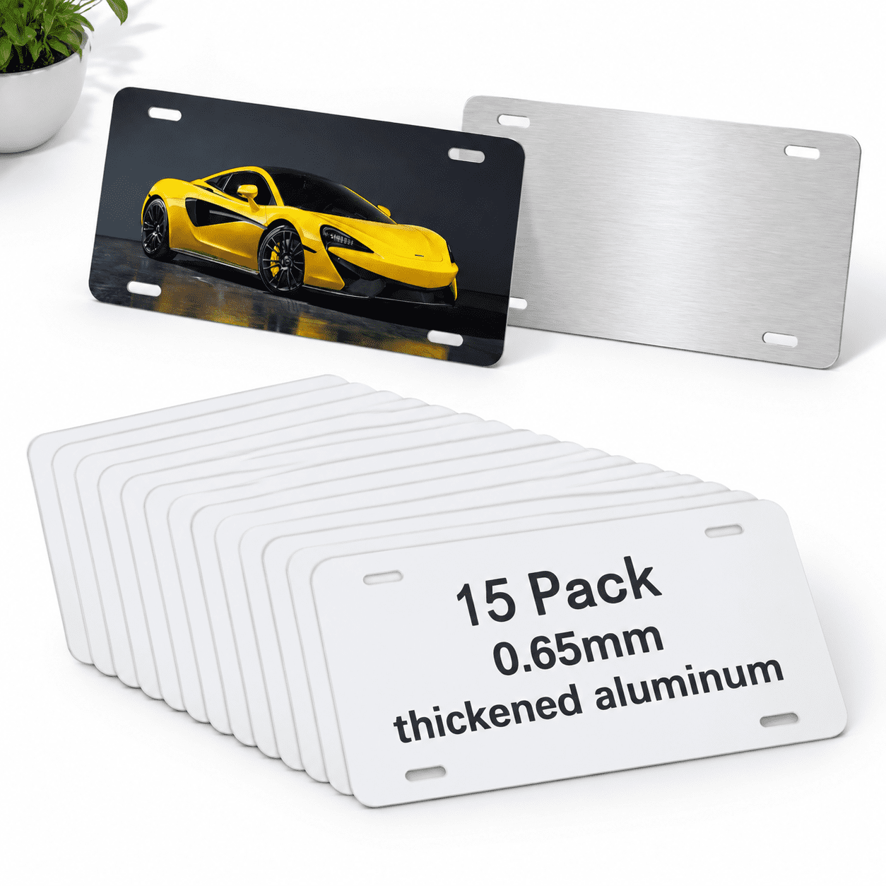 15 Pack Sublimation Metal Aluminum License Plate Blanks for DIY Custom ...