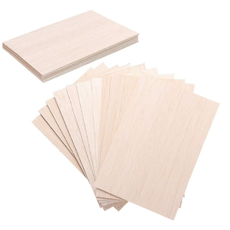 48 Pack Balsa Wood Sheet 12 x 12 x 1/16 Inch Basswood Sheets Engraving Wood  Unfinished Thick Wood Boards for Crafts House Aircraft Ship Boat