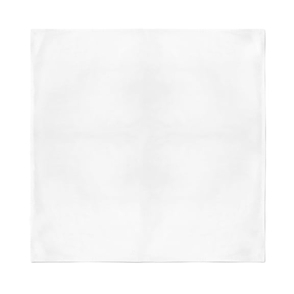 15 Pack Unisex Solid 100% Cotton Plain Bandanas - Bulk Wholesale (White)