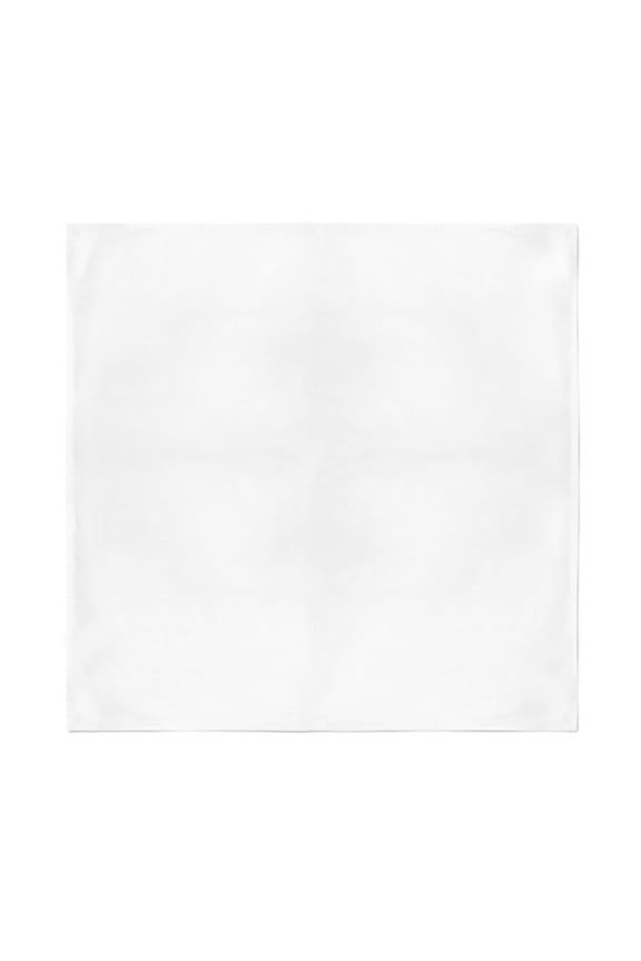 15 Pack Unisex Solid 100% Cotton Plain Bandanas - Bulk Wholesale (White)