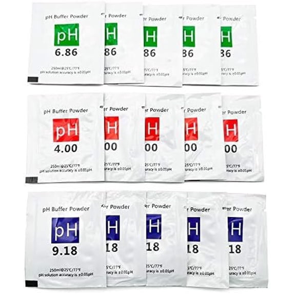 Calibration Using The Standard 15 Pack pH Meter Buffer Solution for pH of pH Meter, Calibration ...