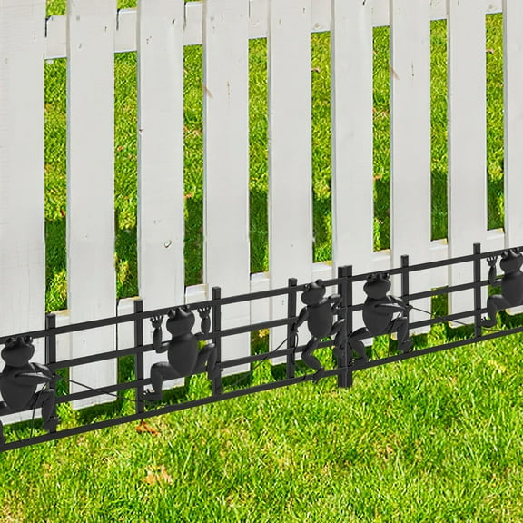 15 PackBarrier Fence, 8in(H) X 24 in(L) Decorative Garden Fence, Frog Pattern Fence Garden Fence Border, Dog RabbitsFence, T Shape