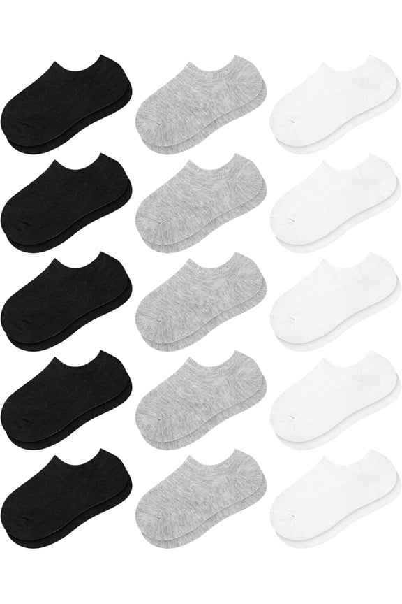 15 Pair Odor proof Breathable Socks Men's Black, White, Gray Short Socks Four Seasons Solid Color Women's Ship Socks Versatile Invisible Socks