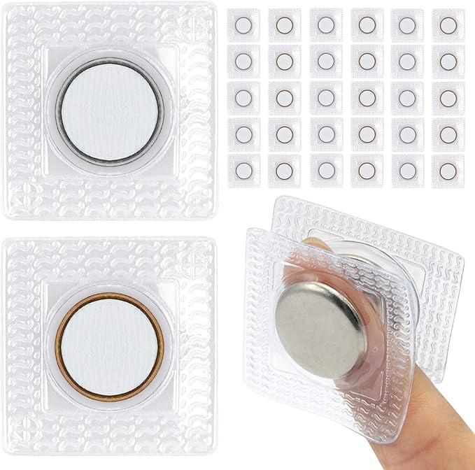 30 Pairs 1.18 Inch Invisible Sew-On Magnetic Snaps - PVC Hidden Purse Closure For Handbags, Clothing, DIY Crafts - View #11