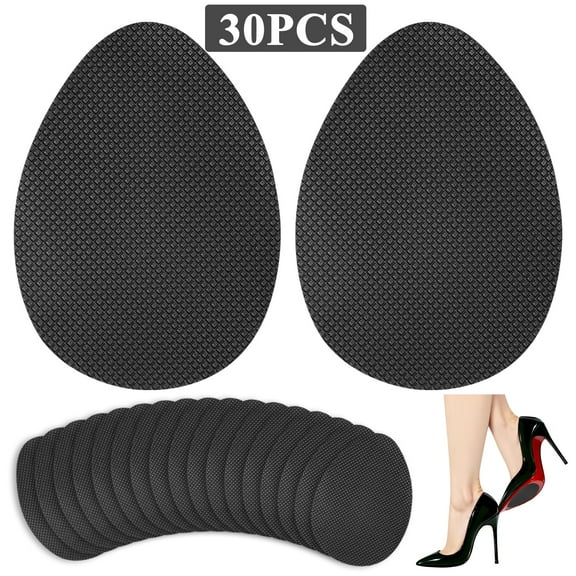 15 Pairs Anti-Slip Shoes Pads Grip High Heel Shoes Sole Protector Non-Slip Adhesive Cushion (Black)