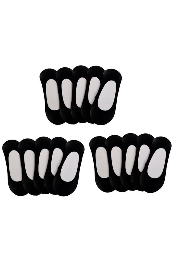 15 Pairs Low Cut Ladies Stretchy Heels Loafer Boat Socks