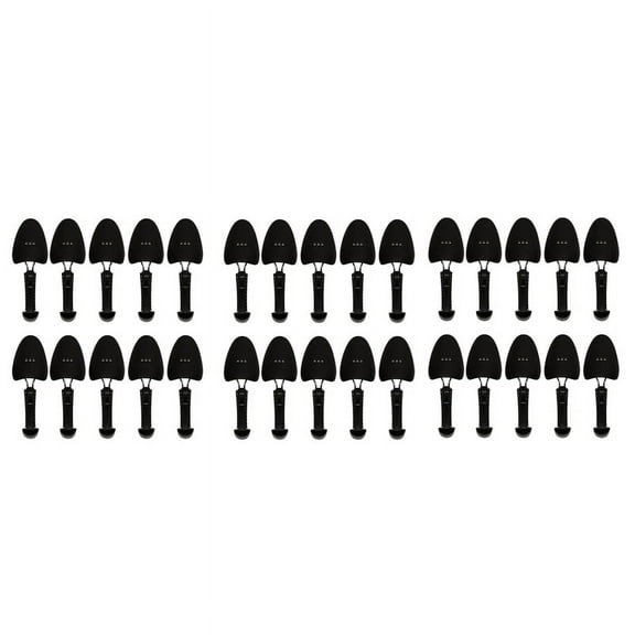 15 Pairs Practical Plastic Adjustable Length Men Shoe Tree Stretcher Boot Holder Organizers (15 Pairs Black)