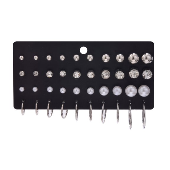 15 Pairs Retro Exaggerated Geometric Small Golden Ball Earrings Minimalist Mixed Earrings Set Circle Stud Earrings