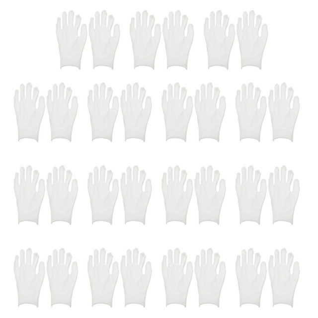 15 Pairs White Cotton Gloves for Hand Care, Soft Therapy Wear Overnight