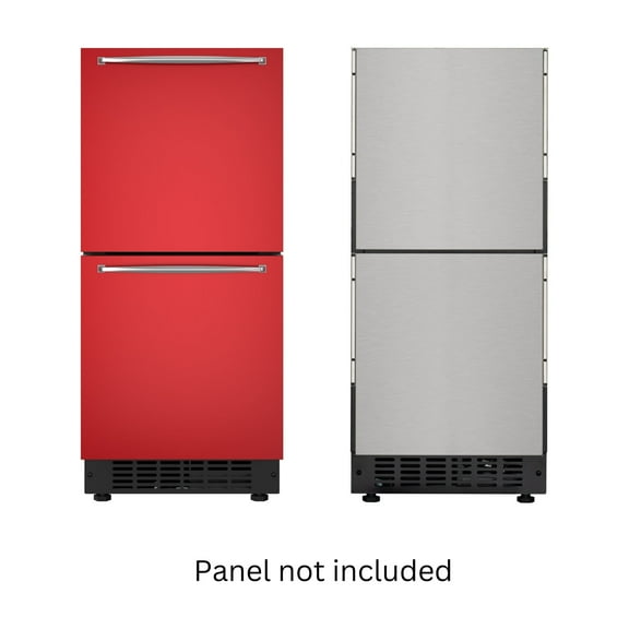 15" Built In Panel Read Undercounter Compact Double Drawer Refrigerator / Beverage Center