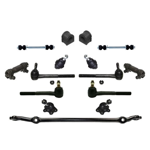 15 Pc Suspension Kit Center Link, Inner & OuterTie Rod Ends, Stabilizer Bar Bushings, Upper & Lower Ball Joints, Sway Bar End Links Fits select: 1995-2000 CHEVROLET GMT-400