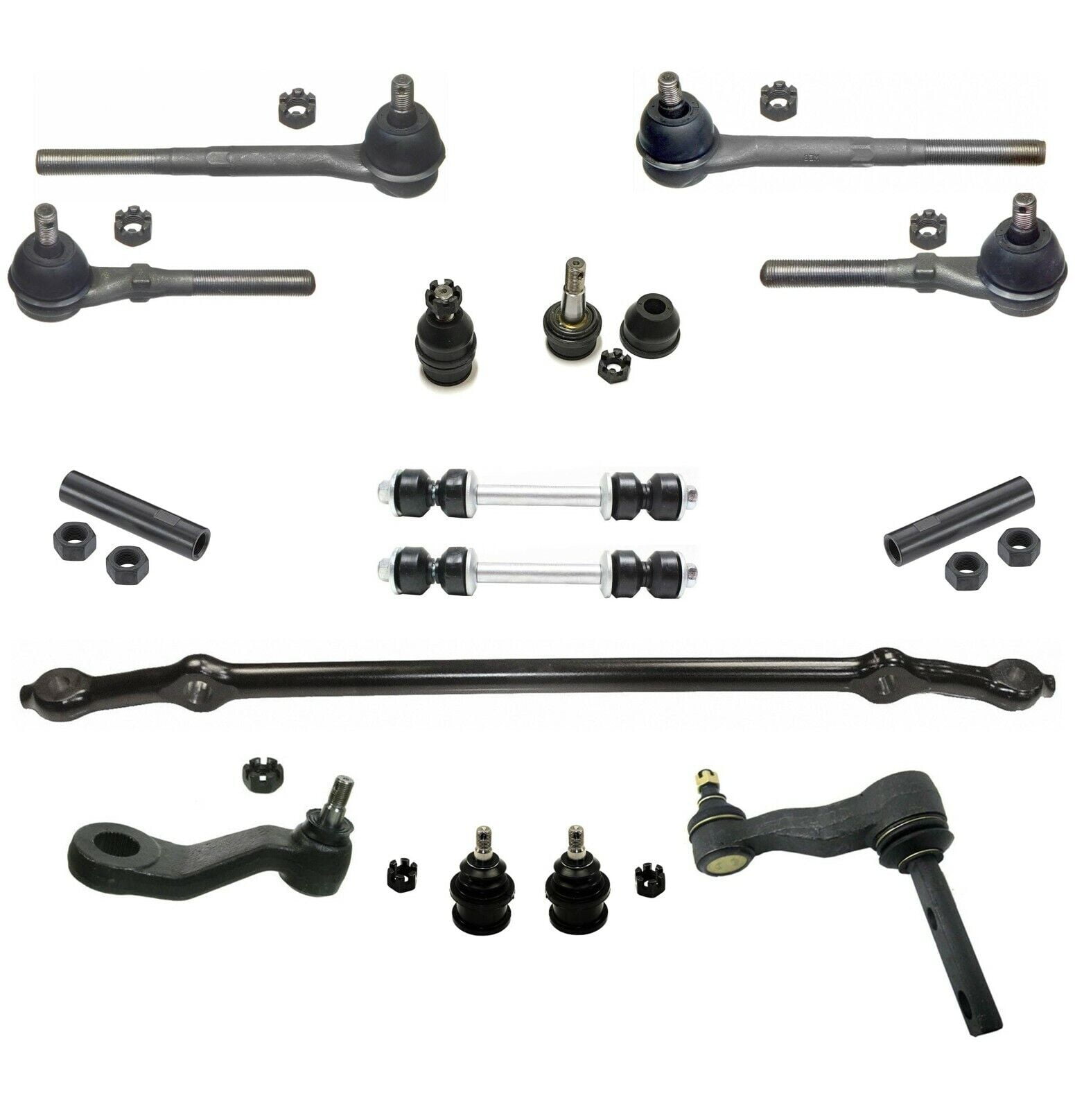 15 Pc Suspension Kit Center Link, Tie Rod Ends, Adjusting Sleeves