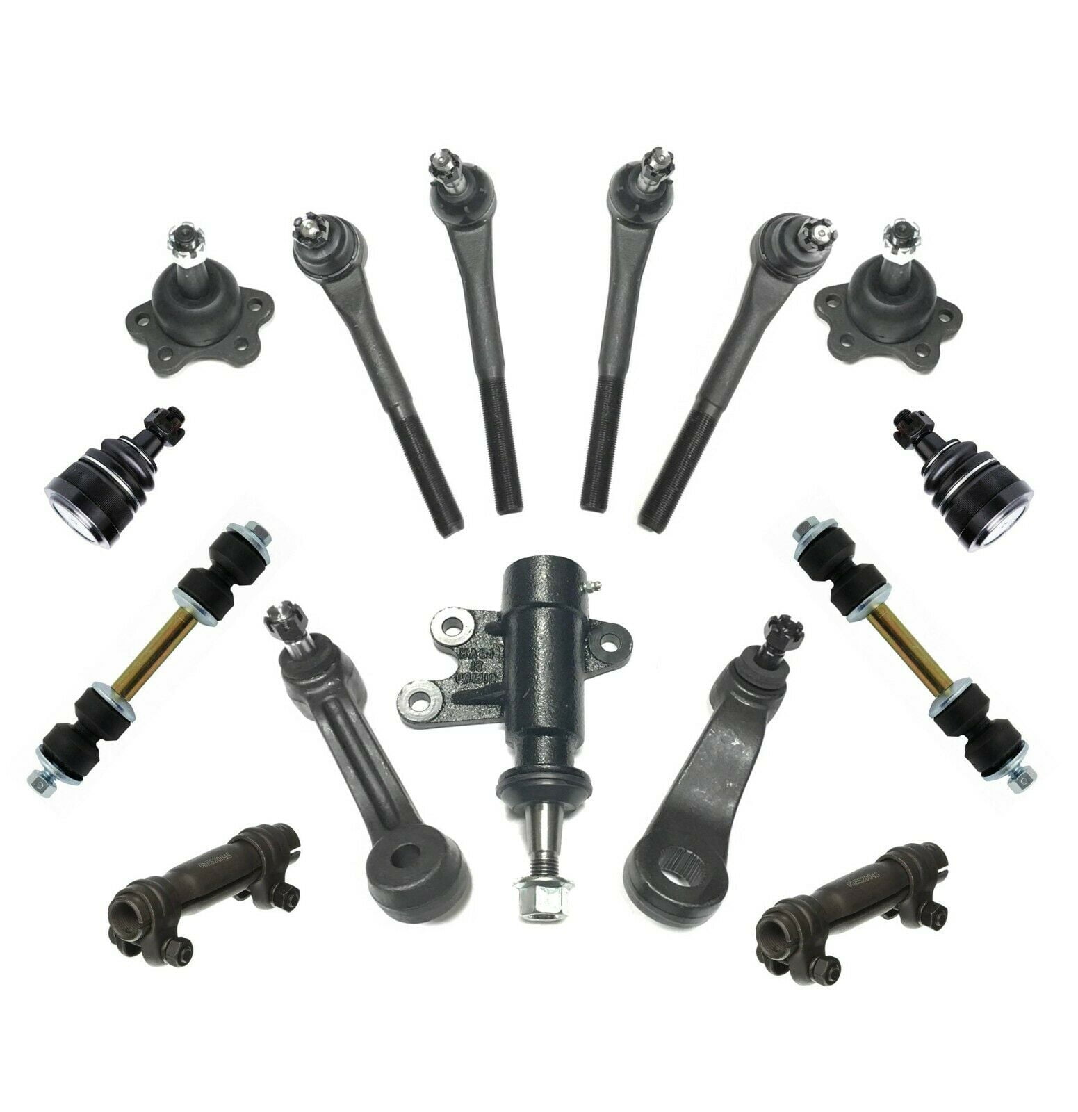 15 Pc Suspension Kit Upper Lower Ball Joints, Idler & Pitman Arms, Sway