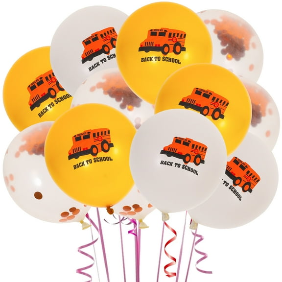 RENACLIPY Back to School Balloons Set, 15 Pcs 12 Inch Golden Latex Round Balloons for Party Decorations