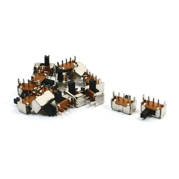 15 Pcs 2 Position 1P2T PCB Mount Slide Switch Right Angle 3 Pins
