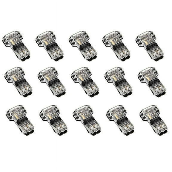 15 Pcs 3 Way 2 Pin Wire Connectors Low Voltage Universal Compact T-Tap No Stripping for 18-22 AWG Cable