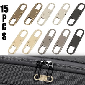 15Pcs Anti-Theft Zipper Lock Clips,Dual Opening Metal Zipper Security Buckles,Quick Install Zipper Pull Replacements for Luggage Suitcase Backpack Purse Handbag Travel