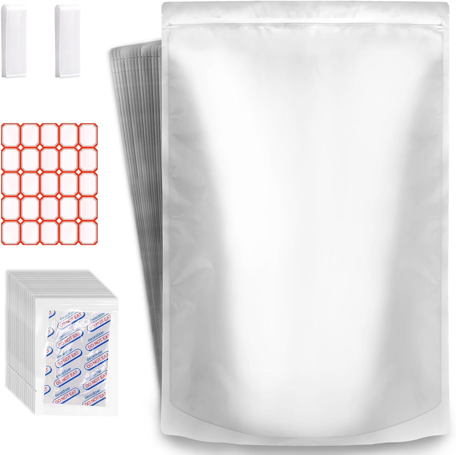 15 Pcs 5 Gallon Mylar Bags for Food Storage, 10.5 Mil Mylar Bags with