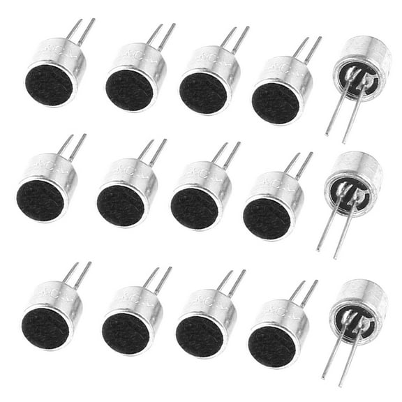 15 Pcs 6 x 5mm Electret Condenser PCB Inserts MIC Unit Microphone 6050