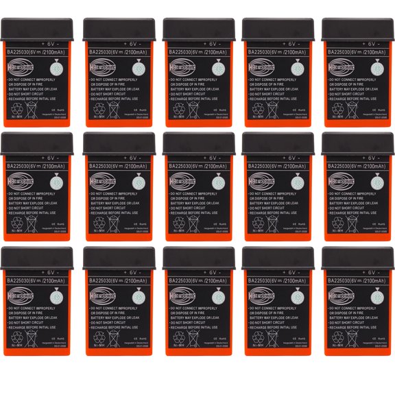 15 Pcs 6V 2100mAh BA225030 Ni-Mh Rechargeable Battery HBC Radiomatic Battery BA225030 for HBC Crane Remote Control Pump Truck Battery
