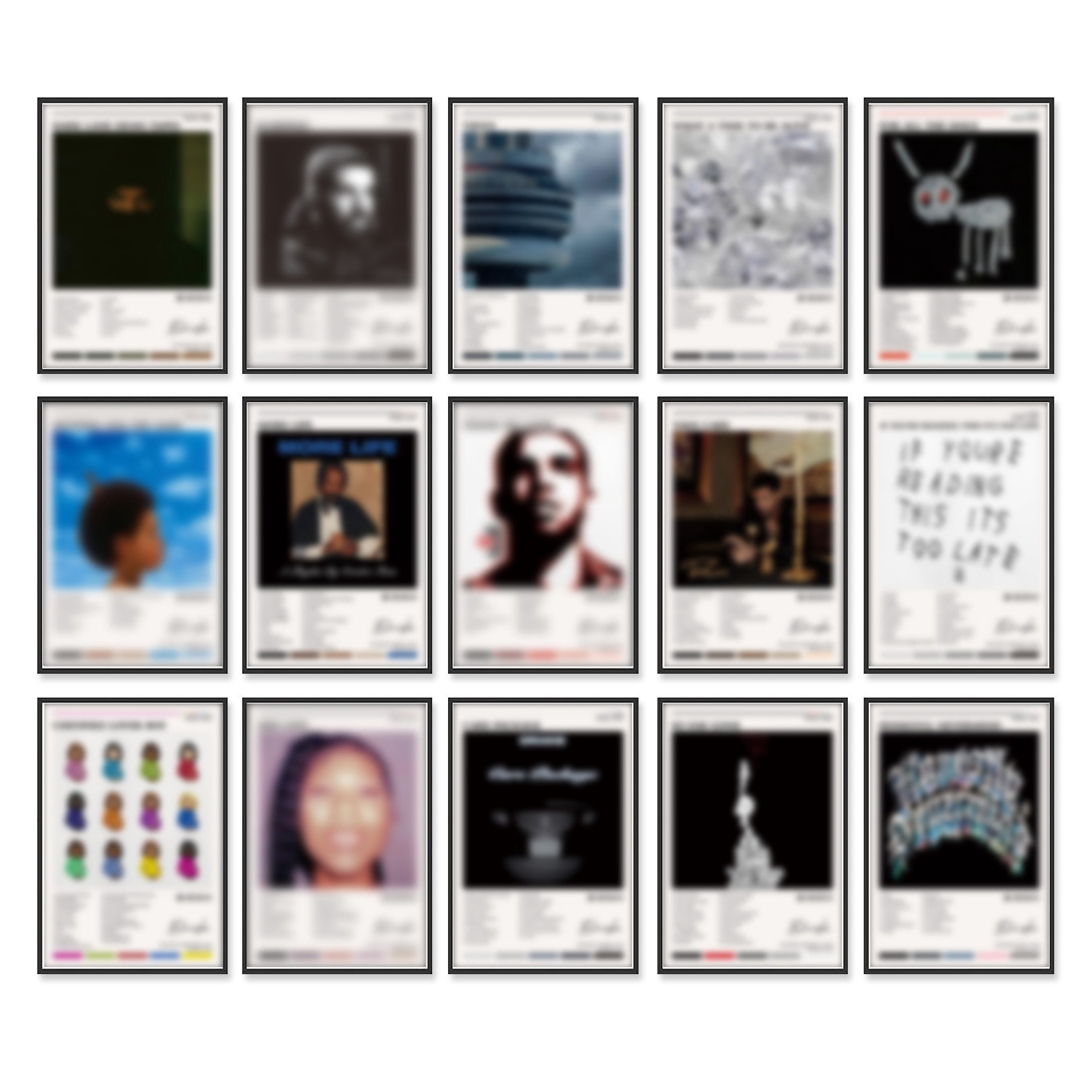 15 Pcs 8x12 inch Star Album Cover Posters Paper Prints Unframed