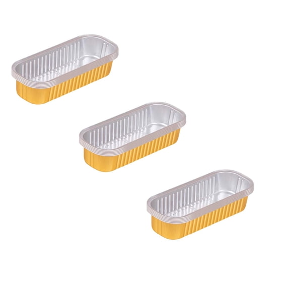 15 Pcs Aluminum Mini Loaf Pans, Aluminum Foil Pans Disposable Rectangle Baking Containers Muffin Baking Tins, Cake Pans, Gold