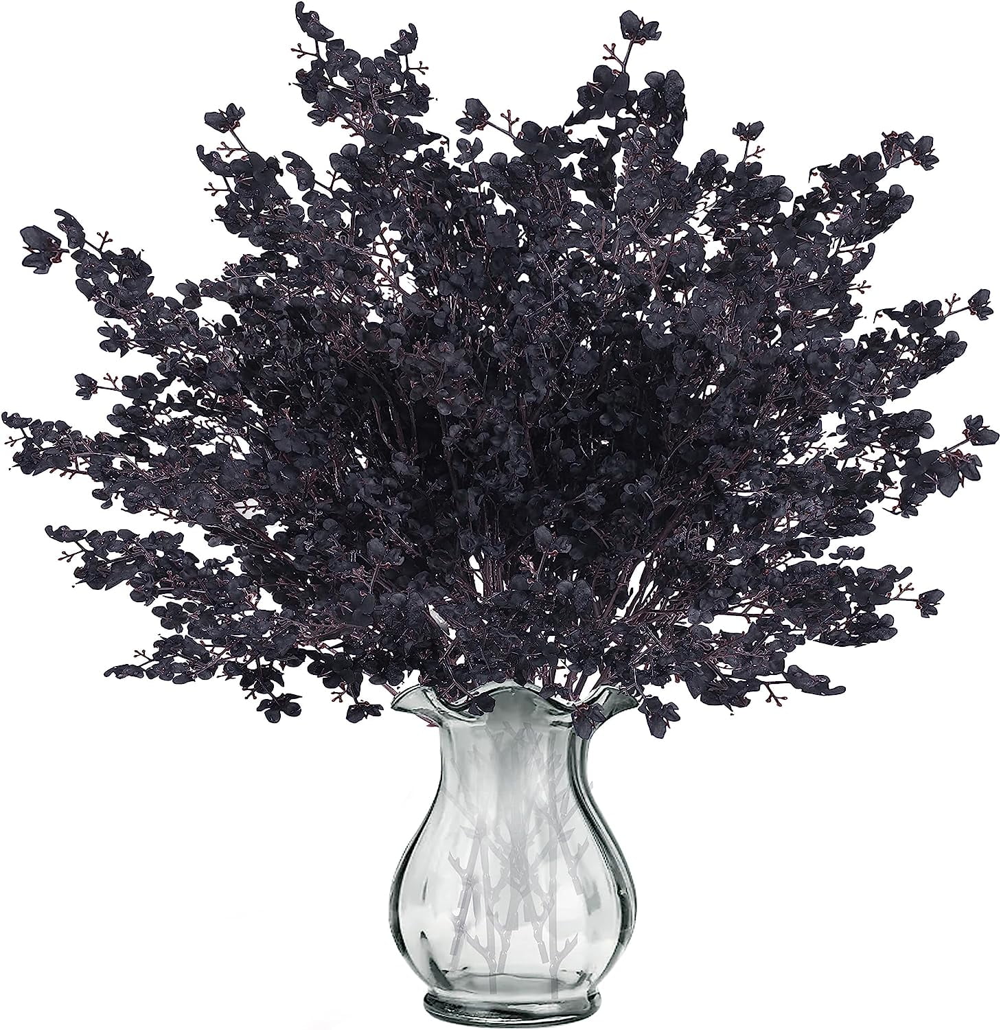 15 Pcs Babys Breath Artificial Flowers Gypsophila Bouquets Bulk Real Touch Fake Silk Flowers for Home Wedding DIY Floral Arrangement Kitchen Table Centerpiece Christmas Decoration (Gold)