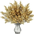 thumbnail image 1 of 15 Pcs Babys Breath Artificial Flowers Gypsophila Bouquets Bulk Real Touch Fake Silk Flowers for Home Wedding DIY Floral Arrangement Kitchen Table Centerpiece Christmas Decoration (Gold), 1 of 5