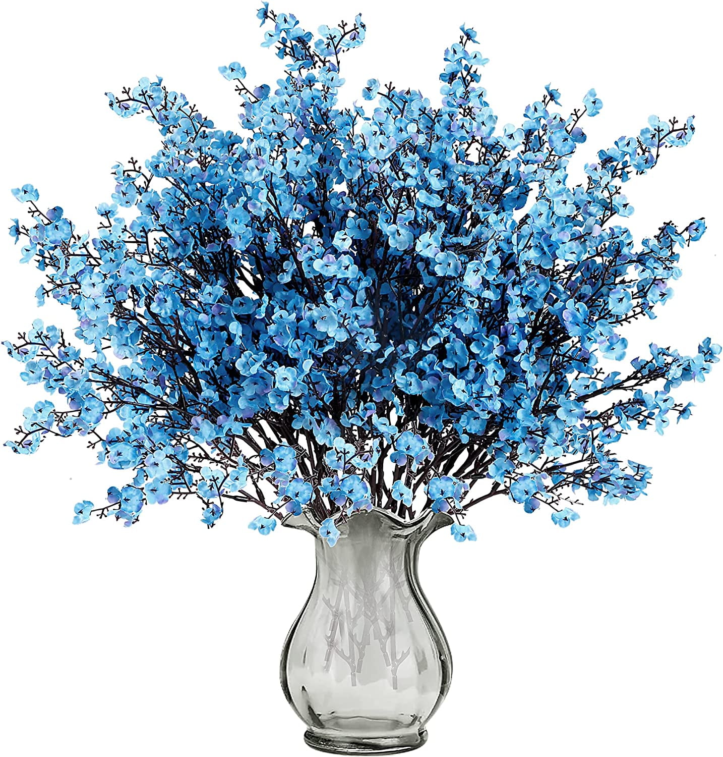15 Pcs Babys Breath Artificial Flowers Gypsophila Bouquets Bulk Real Touch Fake Silk Flowers for Home Wedding DIY Floral Arrangement Kitchen Table Centerpiece Christmas Decoration (Gold)